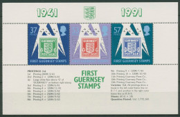 Guernsey 1991 Marken Dt. Besetzung Heftchenblatt H-Bl. 34 Postfrisch (C62996) - Guernesey