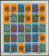 Guernsey 1979 Münzen 173/75+179+199 ZD-Bogen Gestempelt (SG61570), Ecke Bügig - Guernesey