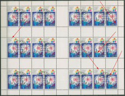 DDR MH-Bogen 1973 Weltfestpiele Mit 5 Plattenfehlern MHB 16 A I Gestempelt - Postzegelboekjes