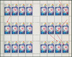 DDR MH-Bogen 1973 Weltfestpiele Mit 5 Plattenfehlern MHB 16 A I Postfrisch - Postzegelboekjes