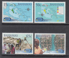 2014 Bahamas Geographic Information System Maps Hurricane Weather  Complete Set Of 4  MNH - Bahamas (1973-...)