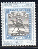 SUDAN SOUDAN 1948 CAMEL POST SERVIZIO POSTALE A CAMMELLO STAMP JUBILEE 2p MLH - Soedan (...-1951)