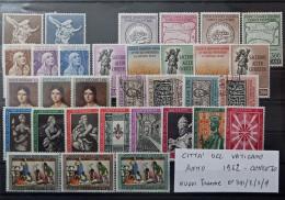 1962 Vaticano, Serie Completa Di 32 Valori Nuovi Tranne Serie 341,342,343,344. - Gebraucht