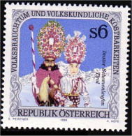 154 Austria 1996 Mask Procession Masques MNH ** Neuf SC (AUT-321) - Carnival