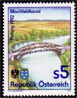 154 Austria 1992 Canal Marchfeld Pont Bridge MNH ** Neuf SC (AUT-315) - Ponti