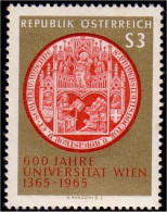 154 Austria 1965 Sceau Université Vienne Vienna Oldest Seal MNH ** Neuf SC (AUT-229) - Sellos