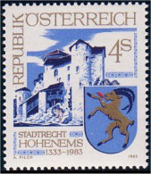 154 Austria 1983 Armoiries Hohenems Coat Arms MNH ** Neuf SC (AUT-192) - Sellos