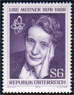 154 Austria 1971 Lise Meitner Physicist Atom Atome Physicienne MNH ** Neuf SC (AUT-133) - Atome