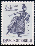 154 Austria 1967 Patinage Patineuse Skater Skating MNH ** Neuf SC (AUT-64) - Pattinaggio Artistico