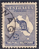 151 Australia Kangaroo 2 1/2d (AUS-301) - Oblitérés