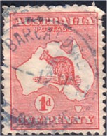 151 Australia Kangaroo 1d Red (AUS-284) - Usati