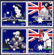 151 Australia Australia 200th Flags At Right MNH ** Neuf SC (AUS-202) - Stamps