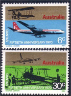151 Australia Boeing 707 Avro 504 Qantas Airplane Avion Airplane Flugzeug Aereo  MNH ** Neuf SC (AUS-155) - Flugzeuge
