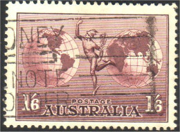 151 Australia Mercury Hemispheres 1sh 6p (AUS-74) - Usati