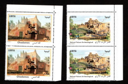 2023 - Libye - Solidarité Avec Gaza Palestine- Emission De 2015 Avec Surcharge- Châteaux - Paire- Série 2v.MNH** - Libia