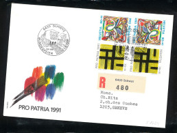 Bundesfeier - Pro Patria 1991 - 01 08 1991 - 6430 Schwyz - Bundesfeier 002/47 - Covers & Documents