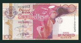 # # # Banknote Seychellen (Seychelles) Central Bank 100 Rupees 2001 (P-40) UNC # # # - Seychellen