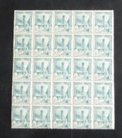 TUNISIE - 1926-28 - N°YT. 135 - Halfaouine 80c Vert-bleu - Bloc De 25 - Neuf Luxe** / MNH - Neufs