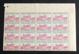 TUNISIE - 1926-28 - N°YT. 138 - El Djem 1f05 Bleu Et Rose - Bloc De 20 Bord De Feuille - Neuf Luxe** / MNH - Neufs