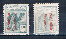 ESPAÑA SAHARA 1931/1935 EDIFIL 36A INVERTIDA Y 37 MNH** LOS DOS - Sahara Español