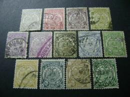 Transvaal (ZAR) 1885-1893 Definitive Set Of 13 (SG 175-187) - Used - Transvaal (1870-1909)