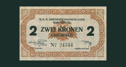 # # # Banknote Kriegsgefangenenlager MARCHTRENK (POW-Camp) 2 Kronen UNC # # # - Austria