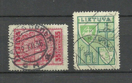 LITHUANIA Litauen 1934 Michel 395 & 398 O KAUNAS - Lituanie