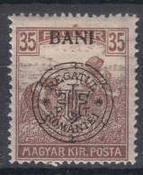 Romania Overprint On Hungary Stamps Occupation Transylvania 1919 Mi#35 I Mint Hinged - Transilvania