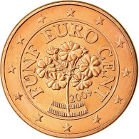 Autriche, 5 Euro Cent, 2009, SPL, Copper Plated Steel, KM:3084 - Oesterreich