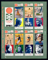 Yemen 1971, Olympic Games In Sapporo, Oriental Art, Statue, BF IMPERFORATED - Inverno1972: Sapporo