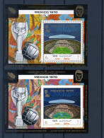 Yemen 1970, Football World Cup In Mexico, Kennedy, BF+BF IMPERFORATED - Kennedy (John F.)