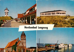 73921611 Langeoog_Nordseebad Weg Zum Strand Mit Wasserturm Strandhalle Kirche Ha - Langeoog