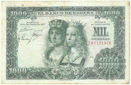 ESPAÑA - 1000 Pesetas - 29.11.1957 ( 1958 ) - Pick 149 - Serie 1 M - Reyes Católicos - 1.000 - 1000 Pesetas