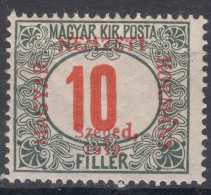 Hungary Szegedin Szeged 1919 Porto Mi#3 Mint Hinged - Szeged