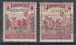 Hungary Szegedin Szeged 1919 Mi#41 I And II Mint Hinged - Szeged