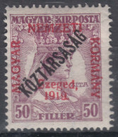 Hungary Szegedin Szeged 1919 Mi#40 Mint Hinged - Szeged