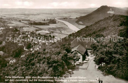 73846655 Porta Westfalica Blick Vom Bismarckturm Auf Die Bismarckburg Hausberge  - Porta Westfalica