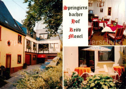 73846572 Kroev Croev Croev Mosel Springiersbacher Hof Terrasse TV Raum  - Kroev