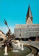 73813528 Paderborn Neptun Brunnen Am Markt Mit Dioezesanmuseum Und Dom Paderborn - Paderborn