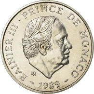 Monnaie, Monaco, Rainier III, 100 Francs, 1989, SUP, Argent, KM:164 - 1960-2001 Nouveaux Francs