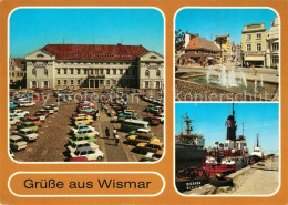 73127014 Wismar Mecklenburg Marktplatz Rathaus Wasserspiel Kraemerstrasse Schlep - Wismar