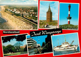 73126777 Wangerooge Nordseebad Westturm Neuer Leuchtturm Rosengarten Faehrschiff - Wangerooge