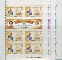 Tuvalu 1981 SG168a-172a Royal Wedding Sheetlets MNH - Tuvalu