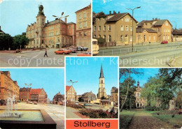 73124984 Stollberg Erzgebirge Rathaus Bahnhof Markt Oberschule Hans Beimler Stol - Stollberg (Erzgeb.)