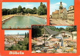 73124219 Doebeln Freibad Rathaus Parkrestaurant Buergergarten Doebeln - Döbeln