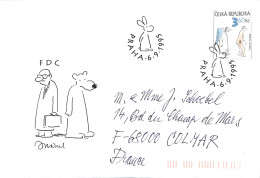 Ceska Republika FDC 1995 MVladimir Jiranek Dessin Humoristique - FDC