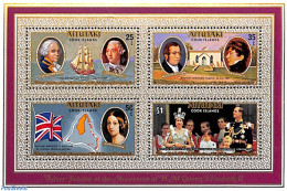 Aitutaki 1977 Silver Jubilee S/s, Mint NH, History - Religion - Various - Explorers - Kings & Queens (Royalty) - Churc.. - Esploratori