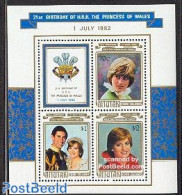 Aitutaki 1982 Princess Diana S/s, Mint NH, History - Charles & Diana - Kings & Queens (Royalty) - Case Reali
