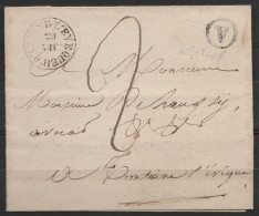 LSC Càd "FONTAINE L'EVEQUE/29 VII Pour EV + Boîte Rurale "V" - 1815-1830 (Periodo Olandese)