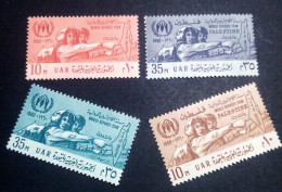 Egypt 1960,  2 Sets Of The World Refugee Year, The Regular And The Overprinted PALESTINE Issues, MNH - Nuevos